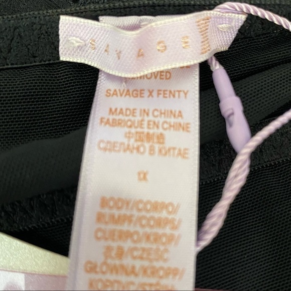 New SAVAGE X FENTY Black Floral Lace Bralette 1X - Picture 9 of 10